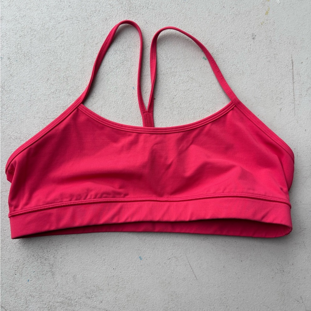 Lululemon Coral Pink Flow Y Sports Bra